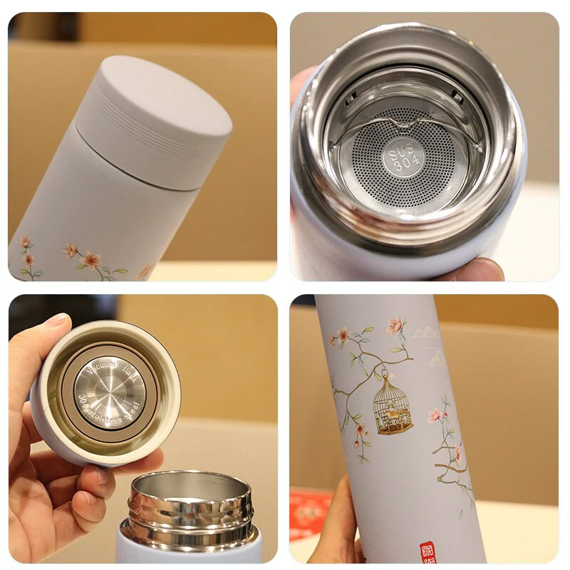 Bouteille avec Infuseur à Thé Bleu Clair – Image 7