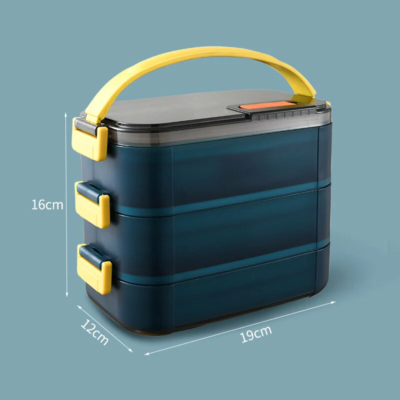 Lunch Box Inox Bleue Étages – Image 5