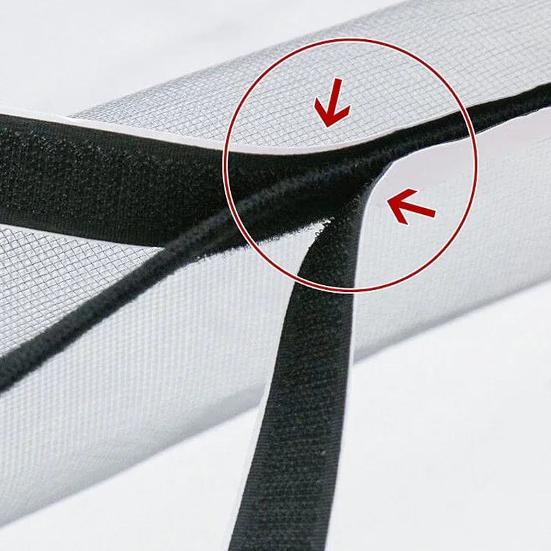 Moustiquaire adhésive pour fenêtre réutilisable et lavable en maille grise – Image 9