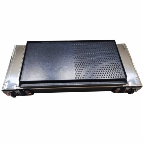 🔥 Plaque plancha grill 2 feux – Portable & double cuisson
